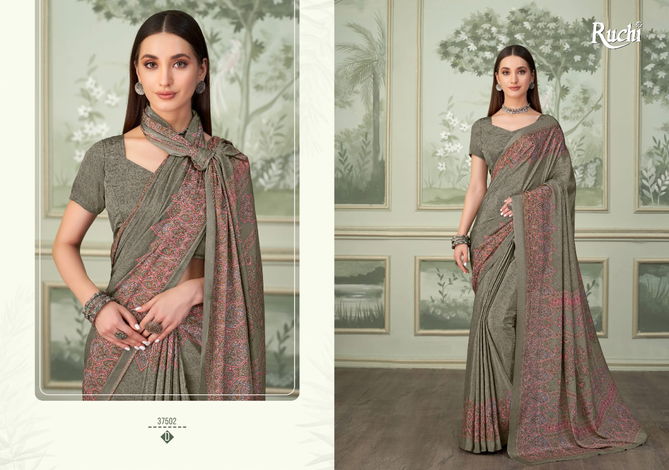 Vivanta Silk 37 By Ruchi Crepe Silk Printed Saree Wholesale Price In Surat